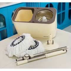 Bộ Lau Nhà Xoay Tay LocknLock ETM478 - Dụng Cụ Vệ Sinh Cao Cấp, Bông Lau Microfiber, Thiết Kế Tiện Dụng 2 Bông Lau