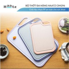 Bộ 3 Thớt Kháng Khuẩn Cao Cấp Haatz CIM296 - Thớt Đa Năng An Toàn, Tiết Kiệm Không Gian, Chống Nấm Mốc Chính Hãng