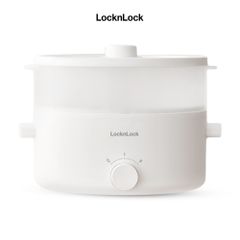 Nồi Điện Đa Năng LocknLock EJP134IVY 5L - Nấu Lẩu, Hấp, Chiên, Rán, Xào - Bảo Hành 2 Năm, 1350W, Chống Dính, Tiện Lợi Gia Đình