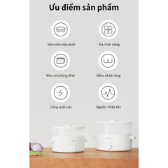 Nồi Điện Đa Năng LocknLock EJP134IVY 5L - Nấu Lẩu, Hấp, Chiên, Rán, Xào - Bảo Hành 2 Năm, 1350W, Chống Dính, Tiện Lợi Gia Đình