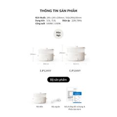 Nồi Điện Đa Năng LocknLock EJP134IVY 5L - Nấu Lẩu, Hấp, Chiên, Rán, Xào - Bảo Hành 2 Năm, 1350W, Chống Dính, Tiện Lợi Gia Đình