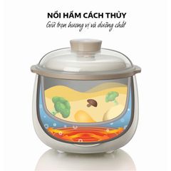 (Bảo Hành 1 Năm) Nồi Nấu Cháo Chậm SEKA SK6132 Dung Tích 0.8L, 6 Tính Năng, Hàng Chính Hãng