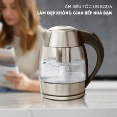 (Kèm Lõi Lọc Trà) Ấm Siêu Tốc Thủy Tinh Cao Cấp 1,8L Lebenlang LBLB2226 - 2200W, Hàng Chính Hãng