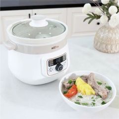 Nồi Nấu Chậm Lòng Gốm HAATZ CIM361 3L - 215W, Đa Năng, Hẹn Giờ 10 Tiếng, Giữ Dinh Dưỡng, Tiện Lợi Cho Gia Đình