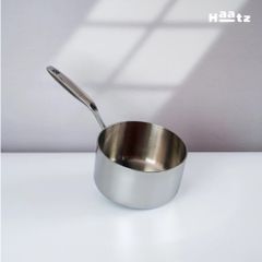 Quánh Inox 316 Đúc Đáy Liền Haatz HYP318 Size 18cm - Chảo Bếp Từ Cao Cấp Chống Dính Bảo Hành 5 Năm, An Toàn Cho Gia Đình