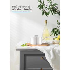 Quánh Inox 316 Đúc Đáy Liền Haatz HYP318 Size 18cm - Chảo Bếp Từ Cao Cấp Chống Dính Bảo Hành 5 Năm, An Toàn Cho Gia Đình