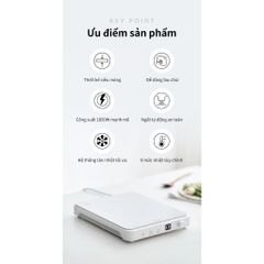 Bếp Điện Từ LocknLock Bianco Slim EJI146WHT 1850W - Thiết Kế Siêu Mỏng, Đa Chức Năng, Bảo Hành 2 Năm