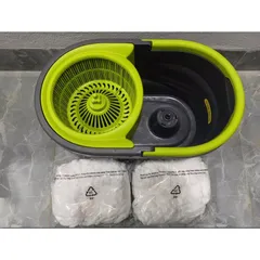 Bộ Cây Lau Nhà Sunny Swirl Spin Mop 2IN1 Moah MLM1239-GR - Thùng Chứa 7 Lít, Bông Lau Microfiber Thấm Nước, Hàng Chính Hãng