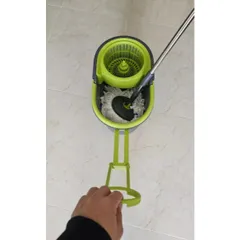 Bộ Cây Lau Nhà Sunny Swirl Spin Mop 2IN1 Moah MLM1239-GR - Thùng Chứa 7 Lít, Bông Lau Microfiber Thấm Nước, Hàng Chính Hãng