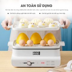 Nồi Hấp Điện Đa Năng 18L Lebenlang LBEL5031 - Nồi Hấp 3 Tầng 900W Giữ Chất Dinh Dưỡng, Tiện Lợi Cho Gia Đình