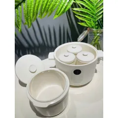 Nồi Nấu Chậm Đa Năng LocknLock Bianco 2.5L EJP164IVY - 7 Chức Năng, Gồm 4 Thố Sứ, Giữ Ấm & Hẹn Giờ 24H