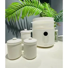 Nồi Nấu Chậm Đa Năng LocknLock Bianco 2.5L EJP164IVY - 7 Chức Năng, Gồm 4 Thố Sứ, Giữ Ấm & Hẹn Giờ 24H