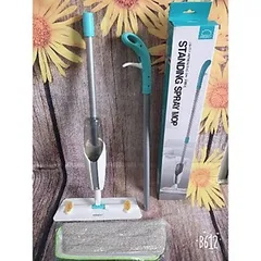 Cây Lau Nhà Dạng Xịt Nước LocknLock ETM461 - Công Nghệ Hơi Nước Tiện Lợi, 2 Bông Lau Trắng Phối Xanh, An Toàn Cho Sàn Nhạy Cảm