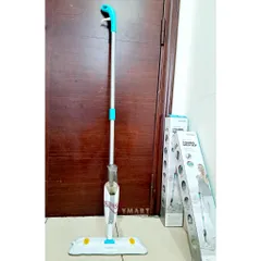 Cây Lau Nhà Dạng Xịt Nước LocknLock ETM461 - Công Nghệ Hơi Nước Tiện Lợi, 2 Bông Lau Trắng Phối Xanh, An Toàn Cho Sàn Nhạy Cảm