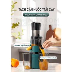 Máy Ép Chậm Trái Cây Mokkom MK-199 - Ép Nguyên Quả, Kiệt Bã 97% - Thiết Kế Gọn Nhẹ, Bảo Hành 1 Năm