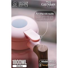 Bình Giữ Nhiệt 2Good B52 Cao Cấp 1,8L - Inox 304 Giữ Nóng Lạnh 24h, Thiết Kế Thời Trang, Bảo Hành 5 Năm