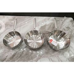 Chảo Sâu Lòng Nguyên Khối SEKA SK6030 - Chảo Inox Chống Dính Vĩnh Cửu Dùng Cho Mọi Loại Bếp - Hàng Chính Hãng Cao Cấp
