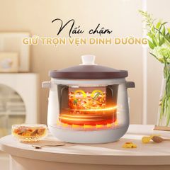 Nồi Kho Hầm Đa Năng 3L Unie USC308 - Lòng Gốm Tử Sa Cao Cấp, 8 Chức Năng Tiện Dụng, Công Nghệ Nấu Chậm, Hàng Chính Hãng