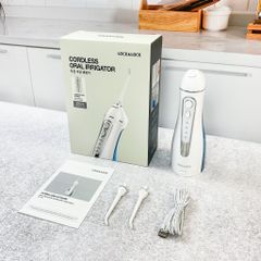 Máy Tăm Nước Không Dây LocknLock ENR156BLU - Tạo Sóng Nước 4 Chế Độ, Dung Tích 200ml - Bảo Hành 2 Năm, Sạc USB Tiện Lợi