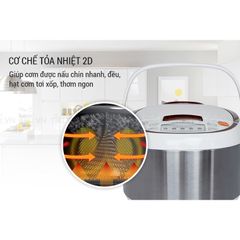 Nồi Cơm Điện Tử 1.8L LocknLock EJR351BRW - Chống Dính, Điều Khiển Điện Tử, Dành Cho Gia Đình 4-6 Người - Bảo Hành 2 Năm