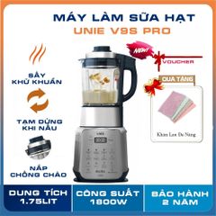 Máy Làm Sữa Hạt Đa Năng Unie V9S Pro 1800W - Dung Tích 1.75L, Giảm 50% Độ Ồn, Công Nghệ Khử Khuẩn, Bảo Hành 24 Tháng