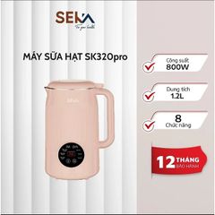(PHIÊN BẢN 2026) Máy Làm Sữa Hạt Mini SEKA SKG450 (SK320 PRO) 8in1 Dung Tích 1.2L Lưỡi Dao 10 Cánh Inox 304, Hàng Chính Hãng