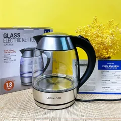 Ấm Đun Siêu Tốc Thủy Tinh LocknLock EJK418SLV 1.8L 1850W - Thiết Kế Sang Trọng, Đun Nước Nhanh, Bảo Hành 2 Năm