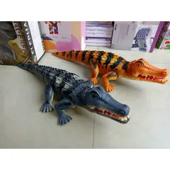 Đồ chơi con cá sấu chạy bằng pin có âm thanh và đèn sáng ở mắt, giao màu ngẫu nhiên 1048