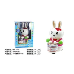 Đồ chơi con thỏ gõ trống chạy bằng pin #3311