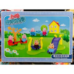 Đồ chơi nhà búp bê chủ đề công viên vui chơi của heo peppa 7531 Giao ngẫu nhiên