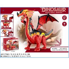 Đồ chơi con khủng long có cánh đẻ trứng chạy bằng pin có đèn và nhạc, shop gửi kèm pin (898A)