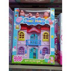 Đồ Chơi Nhà Búp Bê Heo Peppa Có Đèn Và Nhạc #5806A Sweet House