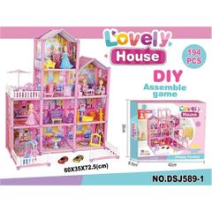 Đồ chơi lắp ráp mô hình ngôi nhà búp bê DSJ589 Lovely House 234005