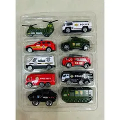 Đồ chơi mô hình xe 10 chiếc xe ô tô sắt chạy đà Die Cast Super Speed 1:64 625