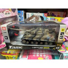 Đồ chơi xe tăng điều khiển từ xa chạy bằng pin có đèn và âm thanh 539-1 Tank Remote control 234033