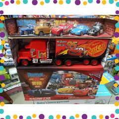 Đồ chơi xe ô tô tải Mcqueen và 5 xe nhỏ chạy bằng đà 919-115