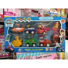 Đồ chơi đội chó cứu hộ gồm 7 xe chạy bằng đà A9 777