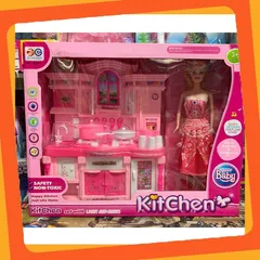 Đồ Chơi Nhà Bếp Kèm Búp Bê Lắp Pin Có Đèn Và Nhạc (6819-A)