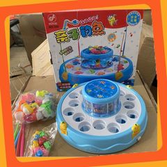 Bộ câu cá 2 tầng chạy bằng pin có đèn và nhạc 356