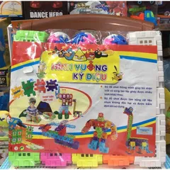 Bộ xếp hình thông minh, ghép vần xếp chữ Hình vuông kỳ diệu