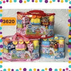 Túi Đồ Chơi Xếp Hình Robocar Poli 34Pcs #3620 Chọn Màu Ngẫu Nhiên