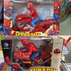 Siêu nhân người nhện Spider man đi xe máy chạy bằng pin có đèn và nhạc, chọn ngẫu nhiên 498-1 HX28198