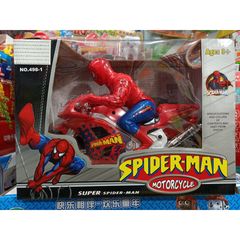 Siêu nhân người nhện Spider man đi xe máy chạy bằng pin có đèn và nhạc, chọn ngẫu nhiên 498-1 HX28198