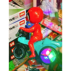 Đồ Chơi Siêu Nhân Người Nhện Spider Man Đi Xe Đạp Phát Nhạc Và Đèn Sáng (HX143)