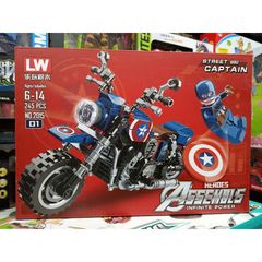 Đồ chơi lắp ráp 2015-01 2015-02 xe máy siêu nhân người nhện Spider man và người sắt Iron man có 2 phân loại