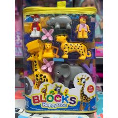 6640 Happy Zoo blocks Đồ chơi túi xếp hình chủ đề công viên sở thú gồm 69 chi tiết - chọn ngẫu nhiên