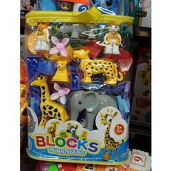 6640 Happy Zoo blocks Đồ chơi túi xếp hình chủ đề công viên sở thú gồm 69 chi tiết - chọn ngẫu nhiên