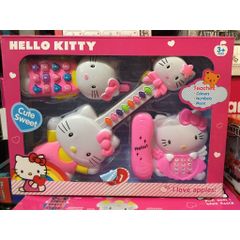 Đồ chơi đàn guitar Hello Kitty #KT1203 hoạt động bằng pin có đèn và nhạc