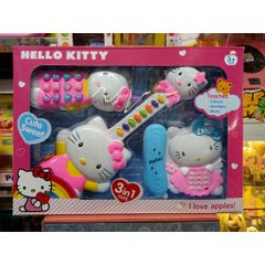 Đồ chơi đàn guitar Hello Kitty #KT1203 hoạt động bằng pin có đèn và nhạc