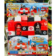 7900 Fire Rescure Blocks Túi xếp hình chủ đề đội cứu hộ gồm 29 chi tiết
